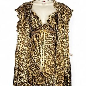 Seductive wear leopard print babydoll